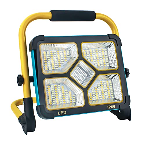 OUSIDE Rechargeable LED Spotlight, LED Battery with Stand, Built-in 10500 mAh Battery, 4 Lighting Modes, Type-C Charging, Ideal for Works, Emergency Lighting, Maintenance