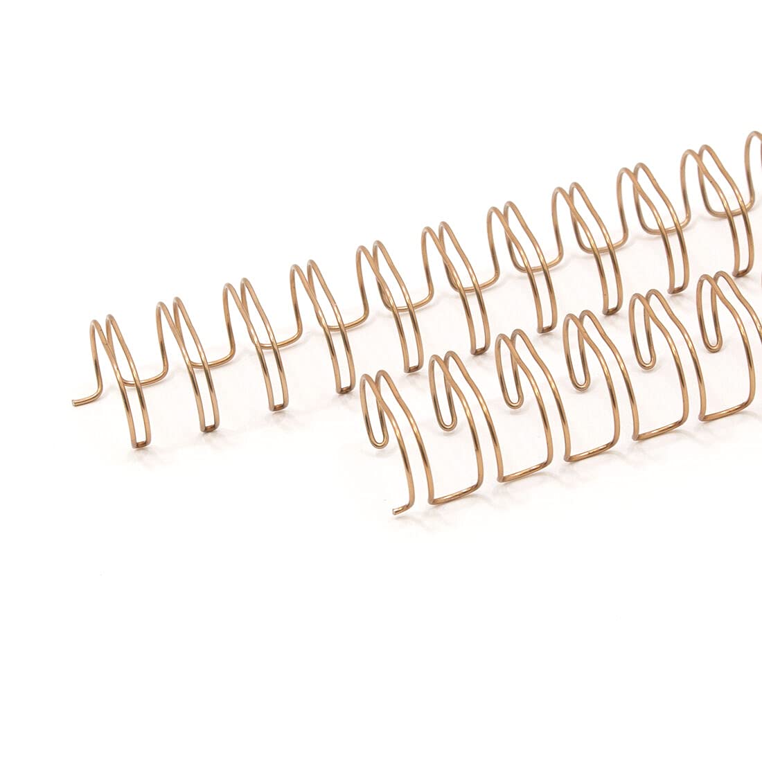Craftelier - Kit of 2 Double Ring Spirals for Binding Albums, Notebooks, Agendas or Calendars | Ideal for Scrapbooking and Crafts Projects | Diameter 1.5 cm (5/8") - Pink Gold