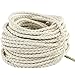 Navifoce 20 Meters Round Folded Bolo Braided Leather Cords for Necklace Bracelet Jewelry Making (White)