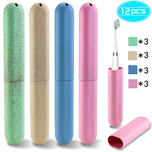 Neworkg 12 Pack Superior Travel Toothbrush Case, Plastic Toothbrush Holders, Portable Breathable Toothbrush Storage Box For Travel, Business, Camping, School(4 Colors) - Thumbnail 6