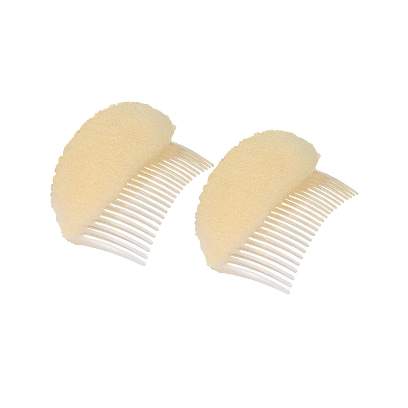 Ericotry 2Pcs Charming Bump It Up Volume Inserts Hair Comb Do Beehive Hair Styler Insert Tool Hair Comb Hot Hair Base Styling Accessories for Women Girls (Beige)