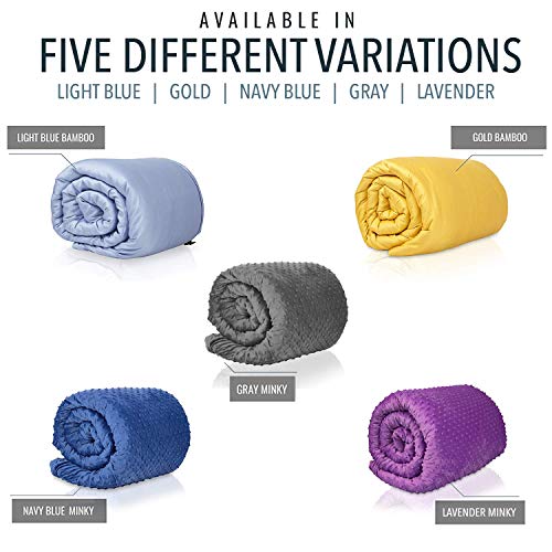 GnO Cooling Bamboo Weighted Blanket Cover Queen Size (60 x 80) Made