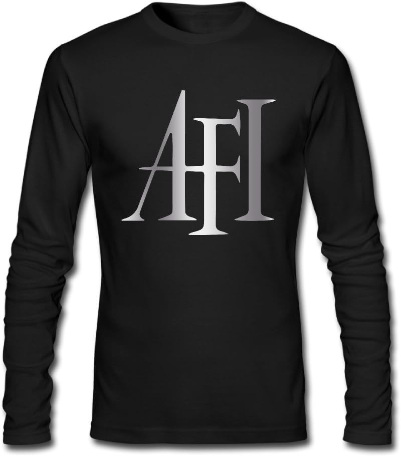 Men AFI A Fire Inside Rock Band Platinum Logo Long Sleeves T-Shirts