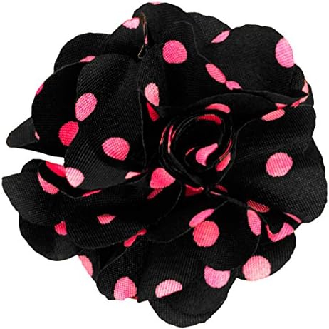 Mens Lapel Flower . Black and Pink