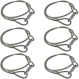 Safety Cable for Disco Lights, Stainless Steel Safety Cables 132lb Load Capacity total 73cm / 28.7 inch Security Rope wire For Stage Lighting，6-pack