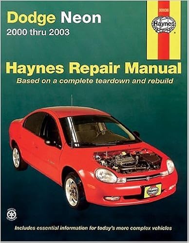 Dodge Neon 2000 2003 Haynes Manuals Chilton 9781563924941 Amazon Com Books