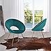 Teal Modern Accent Chair Set of 2,Reception Arm Chair Mid-Century Leisure Lounge Chairs Velvet Cushion for Living Room Easy Assembly