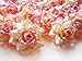 (100) Silk Cream Pink Edge Roses Flower Head - 1.75