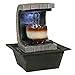 Sunnydaze Meditation Tabletop Fountain with LED Lights, Small Desktop Water Feature, Home or Office, 10 Inch