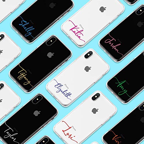 Custom Handwritten Name Clear Phone Case for iPhone XS Max XR X 10S 10R 10 8 Plus 7 6s 6 SE 5s 5 Personalized - Thumbnail 2