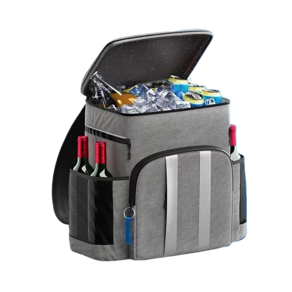 BRAVECOW Cooler Backpack, Insulated Refrigerated Leakproof Outdoor Portable Cold for 24 Hours Picnic Fresh Holds 54 Cans/4 Wine Bottles Large Capacity Hiking Camping