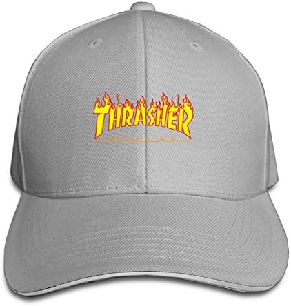 Kualday Thrasher Magazine Skateboarding Plain Adjustable Snapback Hats Caps Ash