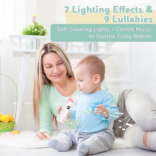 Electric Baby Nasal Vacuum Cleaner with 3 Suction Levels | 2 Sizes of Tips | Lights and Music, Suitable for Newborns and Babies