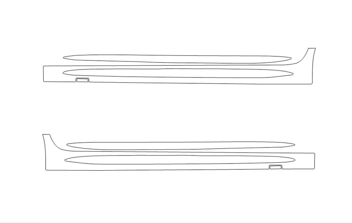 TRUE LINE Automotive Precut Door Rocker Guard Silver Chrome Vinyl Film Kit for Mercedes-Benz CLS-Class Base CLS400 Base CLS550 2015 2016 2017 2018