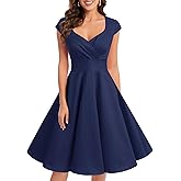 Bbonlinedress Women Short 1950s Retro Vintage Cocktail Party Swing Dresses