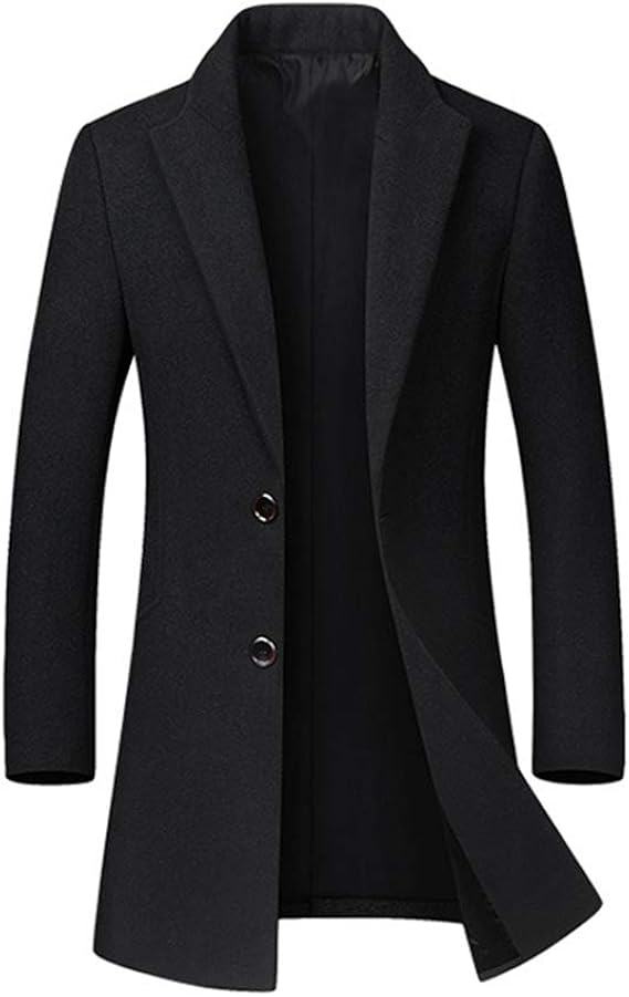 Amazon コート メンズ チェスターコート ウールコート カシミヤ ビジネス カジュアル 厚手 無地 暖かい 防寒 ロングコート緩い 大きいサイズ 紳士服 秋冬服 Black 2xl コート ジャケット 通販