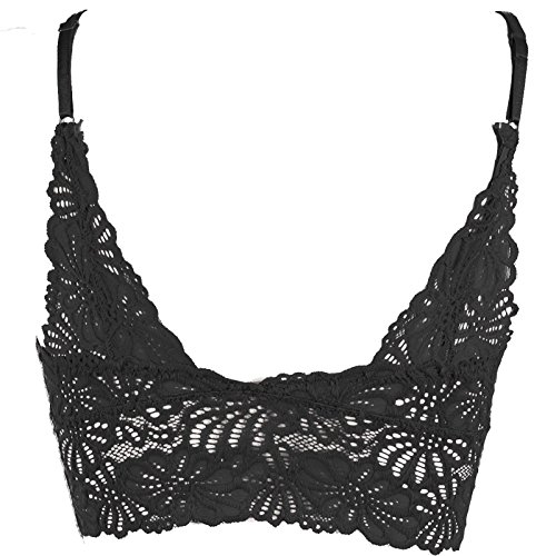Fashion-Floral-Lace-Bralette-Bras-Removable-Pads-Elastic-Band-Bustier-Top-Sheer-Wireless