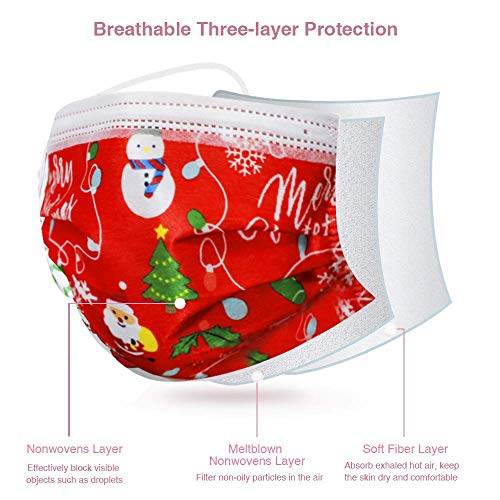 Christmas Disposable Face Mask for man women adult Christmas Face Mask