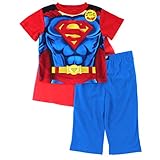 Superman Boys Red Pajamas with Cape