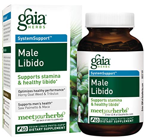 Gaia Herbs Male Libido Vegan Liquid Capsules, 60 Count - Supports Stamina and Optimizes Healthy Performance with Epimedium (Horny Goat Weed), Tribulus Terrestris, Maca Root and Saw Palmetto Gaia Herbs Male Libido Vegan Liquid Capsules, 60 Count - Supports Stamina and Optimizes Healthy Performance with Epimedium (Horny Goat Weed), Tribulus Terrestris, Maca Root and Saw Palmetto