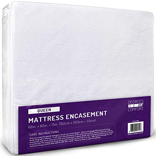 Queen Size Mattress Encasement Bed Bug Proof, Cover 1315" Deep Bed