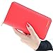 KQueenStar Wallets for Women, Womens Wallet Ladies Purse Clutch Wallet Card Holder Organizer Large Capacity With Wrist Strap (Red1)