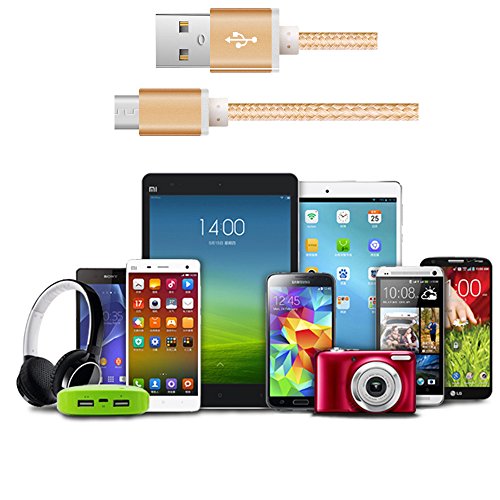 3Pack 5FT Nylon Braided Universal High Speed USB 2.0 A Male to Micro USB Male 5FT Cable,ibarbe Data Sync Cable Cord For Android, Samsung, HTC, Motorola, Blackberry Smartphones, Tablets