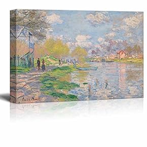 Spring by The Seine by Claude Monet Print...