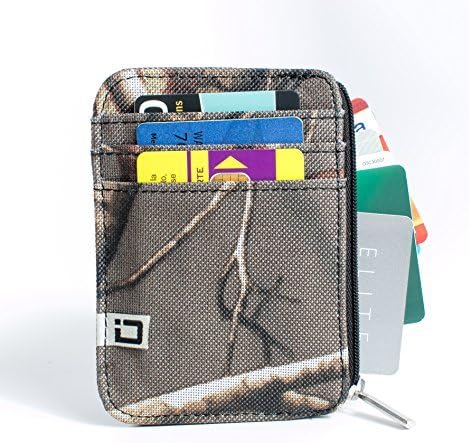 RFID Wallet Nylon Mini - Protective Minimal Wallets for Men and Women - RFID Blocking Wallets Prevent Electronic Pickpocketing. (Forest)