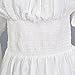 Charmian Women's Long Sleeve Off Shoulder Lace Trim Blouse Tops White XX-Large