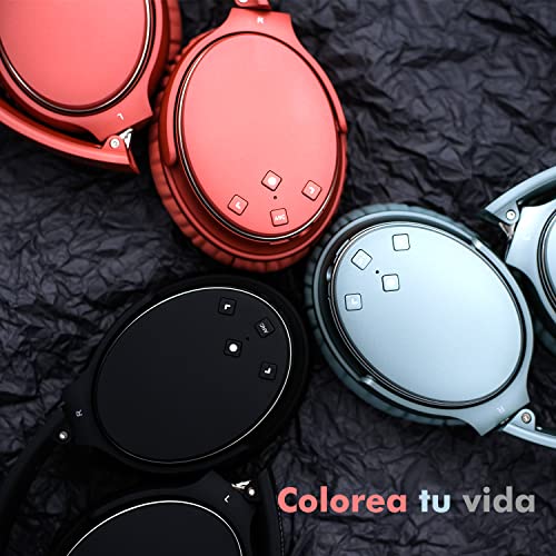 Srhythm Auriculares inalámbricos NC25 Bluetooth 5,3,Auriculares Ligeros con cancelación de Ruido sobre la Oreja con Baja latencia, Modo de Juego