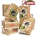KD KIDPAR 24PCS Christmas Cookie Boxes Large for Gift Giving Packaging Holiday Valentines Day Food, Bakery Treat Boxes with Window, Candy and Cookie Boxes with 60PCS Self Adhesive Gift Tags,8.8x6x2.8”