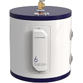 ThermoMate Tank Water Heater Electric, 6 Gallon Small Point of Use Residential Hot Water Heater, 1500W 120Volt Compact, Adjustable Thermostat, UL Listed (ES600)