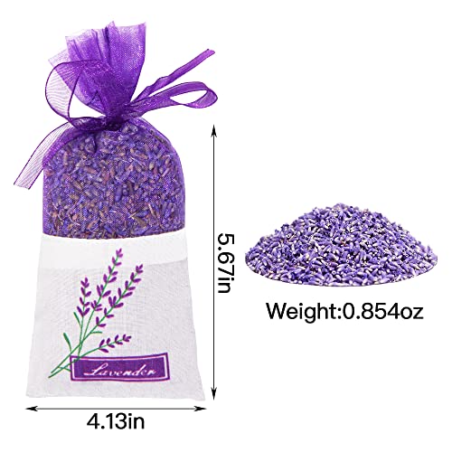 Dried Lavender Sachets Bags for Lavender Sachets for Drawers and Closets Fresheners,Lavender Flowers Bags,Lasting Lavender Fresh Scents for Anywhere,8.31 Ounce/10 Pack