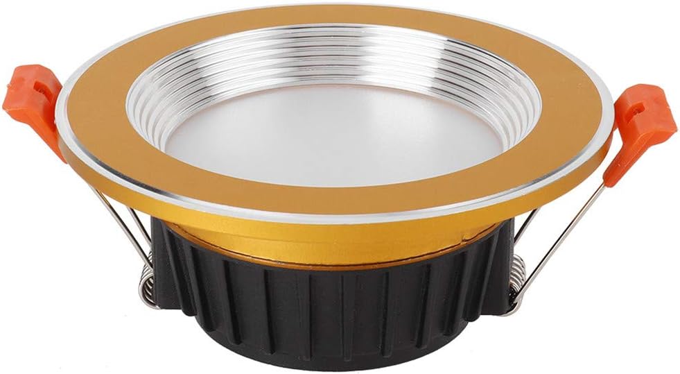 Smart LED Recessed Downlight Dimmable10w, Support Multiple Languages, RGBW Smart WiFi LED Downlight Ceiling Light Voice APP Control Light, Timing, Colour Changing for Bathroom, Bedroom Golden