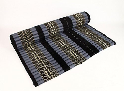 Roll Up Thai Mattress XXXL, 79x70x2 inches, Kapok, Blue Elephent