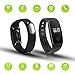 Fitness tracker ID107 High Accuracy Signal Heart Rate Monitor Activities Record with Waterproof Full Touch Screen Bluetooth 4.0 Smart Bracelet For IOS and Android (black)