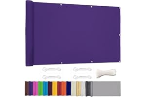 ZHhan Privacy Screen for Backyard Deck Patio Balcony Fence Porch Sun Shade PVC UV Protection Sun Wind 8 Days DeliveSapphire 14 Colors 20 Sizes 420D(Purple,5.2'x8.2')