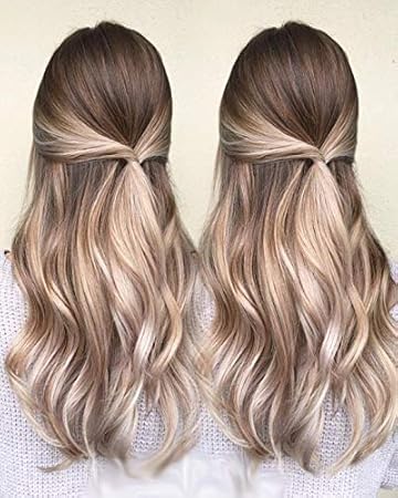 Amazon Com Easyouth 22 Inch Wavy Human Hair Wigs Color Middle