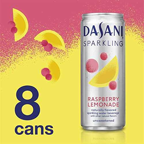 DASANI Sparkling Water Raspberry Lemonade Zero Calories, 12 fl oz, 8 Pack