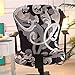 Jinzio Computer Office Chair Cover - Split Protective & Stretchable Cloth Polyester Universal Desk Task Chair Chair Covers Stretch Rotating Chair Slipcover, Grey Black