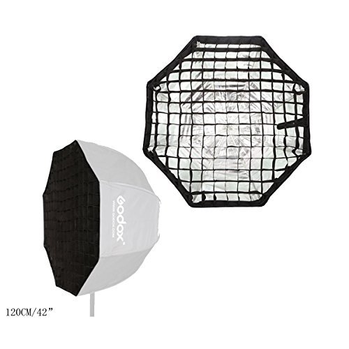 Godox 47" Octagon Softbox Honeycomb Grid - Portable Eggcrate for Speedlight Flash Photography