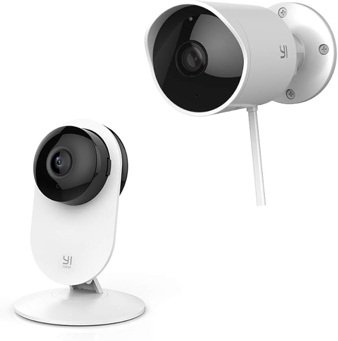 YI Indoor/Outdoor Security Camera Bundle Set, 2.4G WiFi