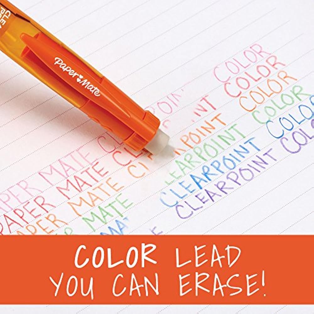 Paper Mate Clearpoint Color Lead And Eraser Mechanical Pencil Refills