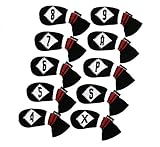 HugeLoong Knit Golf 10Piece Iron Head Cover Set(Black/White)