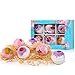Bath Bombs Gift Set, 6 of Fizzy Bath Balls, Blending with Finest Organic Essential Oils, Luxurious Therapeutic Fragrances, Destress and Unwind with Homemade for Mother's Day by HeyBeauty
