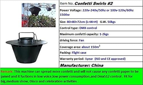 RenoSup Confetti Machine Confetti Swirl Fan Effect Unit Large Confetti Swirl Fan