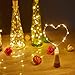 COSOON 4 PCS Wine Bottle Cork Lights, USB Powered Rechargeable Copper String Lights - 15LED 28Inch Wire String Lights for Bottle DIY, Wedding, Halloween, Christmas, Party Decor (USB Warm White) T014