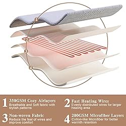 CAROMIO Full Heated Mattress Pad - Air Layer