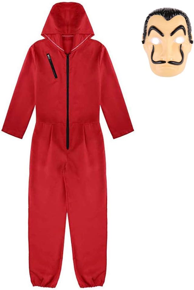 Kylewo Dalí COS Clothing - Women Men Unisex Salvador Dalí Cosplay Costume for Carnival Christmas Halloween Clothes and Mask